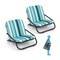 Portable Aluminum Beach Chair with Cushion Quick Dry Folding Outdoor Travel Chair